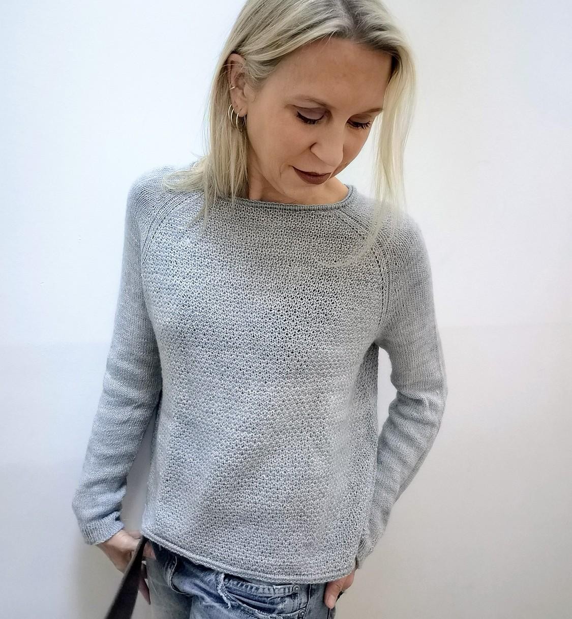 Пуловер-реглан спицами