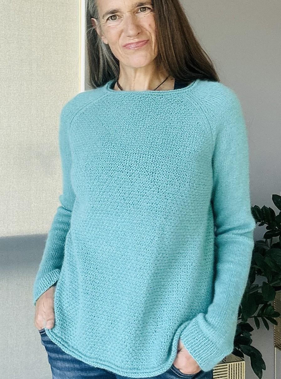 Пуловер-реглан спицами