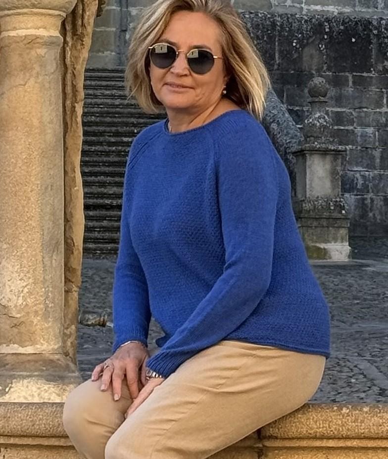 Пуловер-реглан спицами