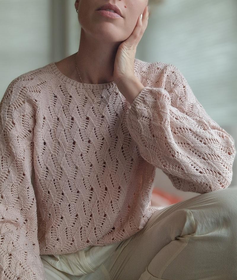 Элегантная блуза спицами