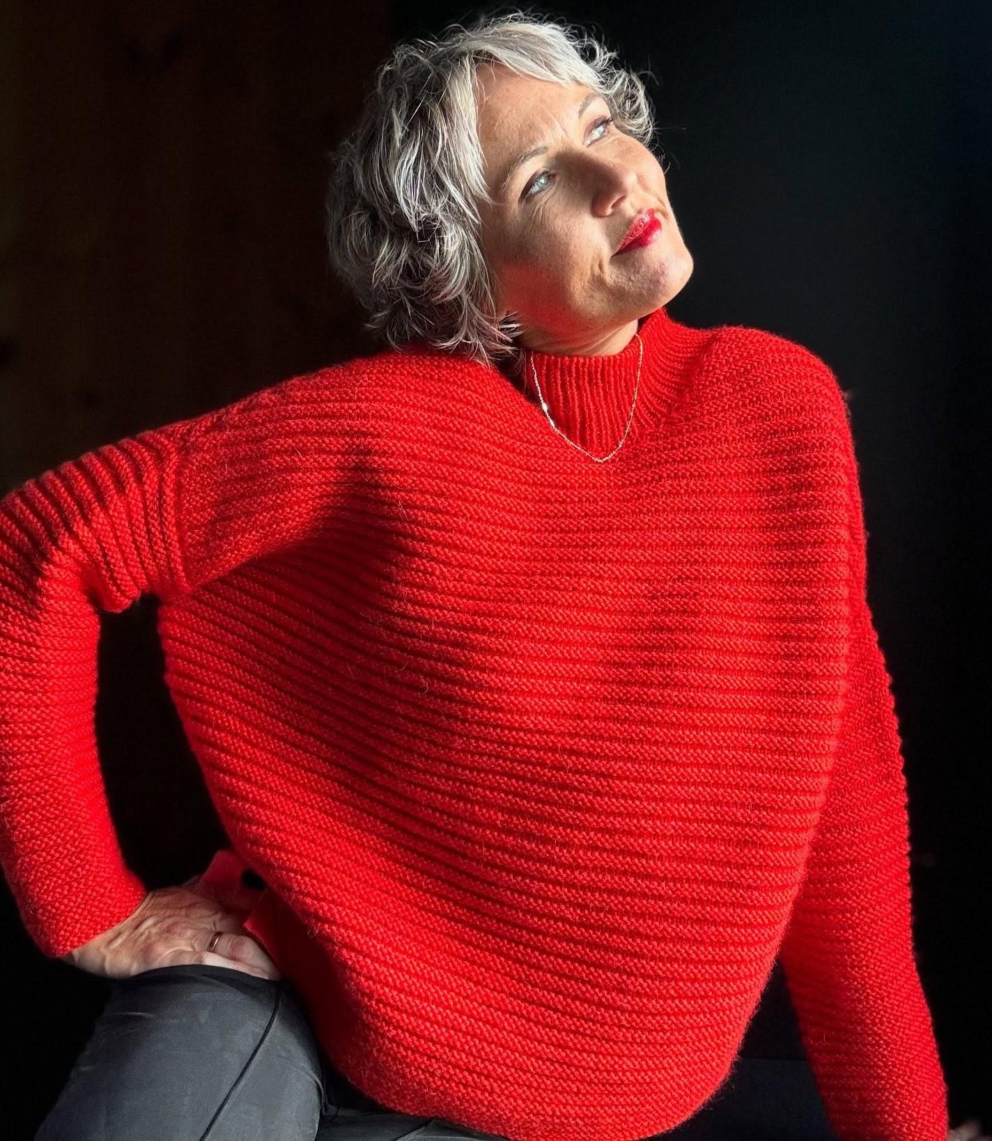 Пуловер-оверсайз спицами