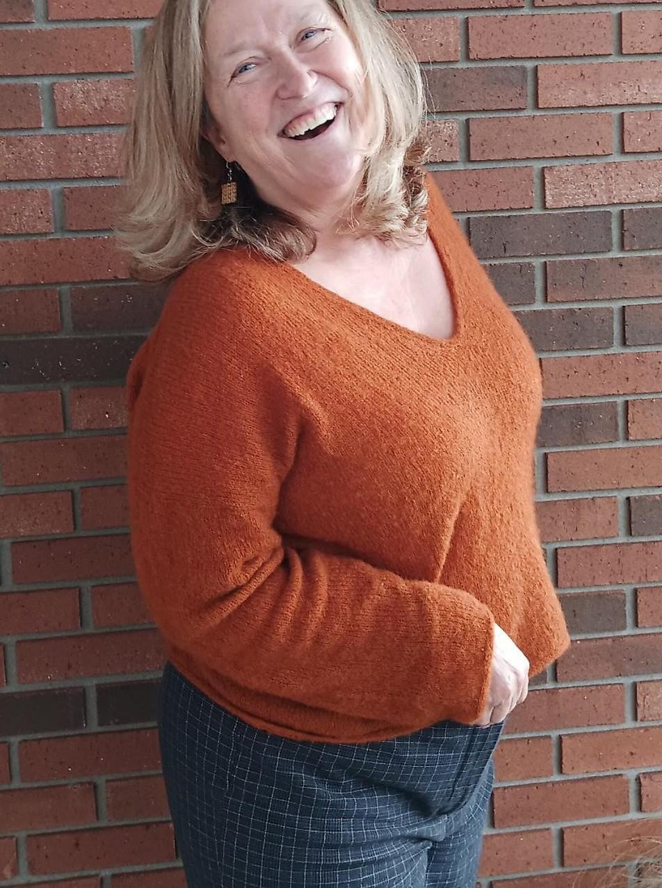 Простой пуловер спицами