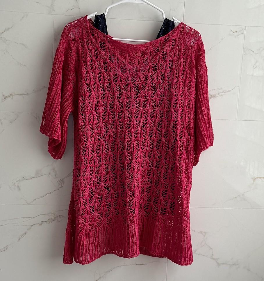 Красивый ажурный топ спицами