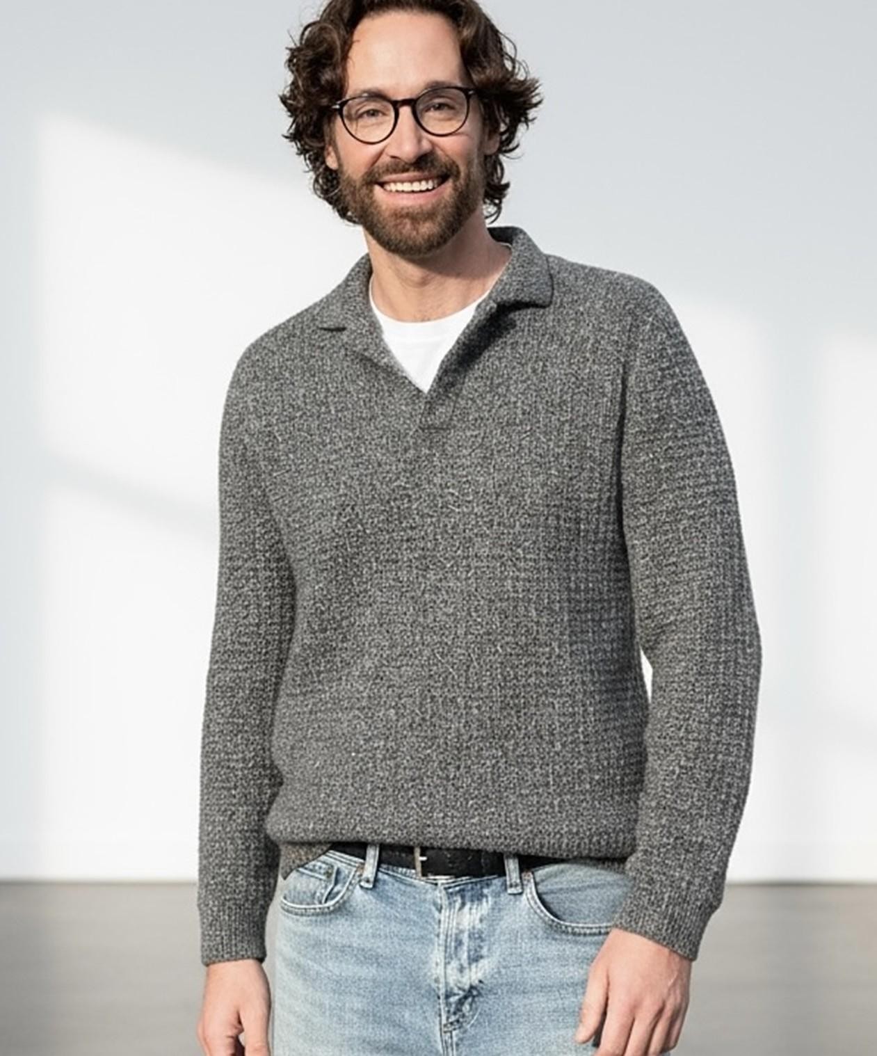 Мужской пуловер-поло