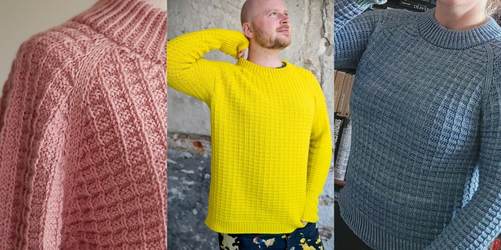 Пуловер реглан Woolly Waffle