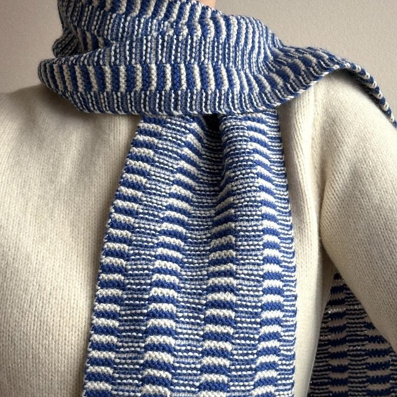 Шарф-унисекс спицами