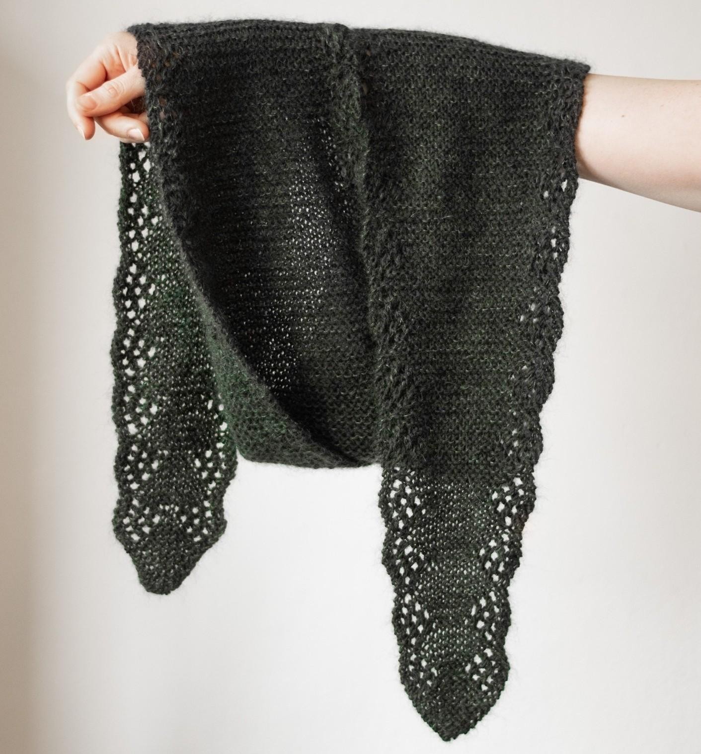 Элегантный шарфик спицами