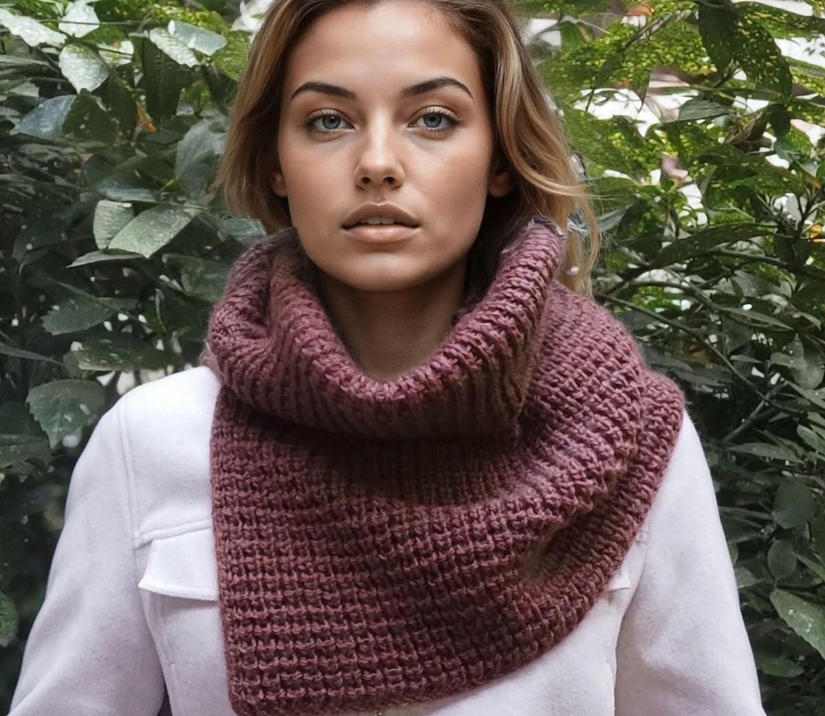 Снуд-капюшон спицами