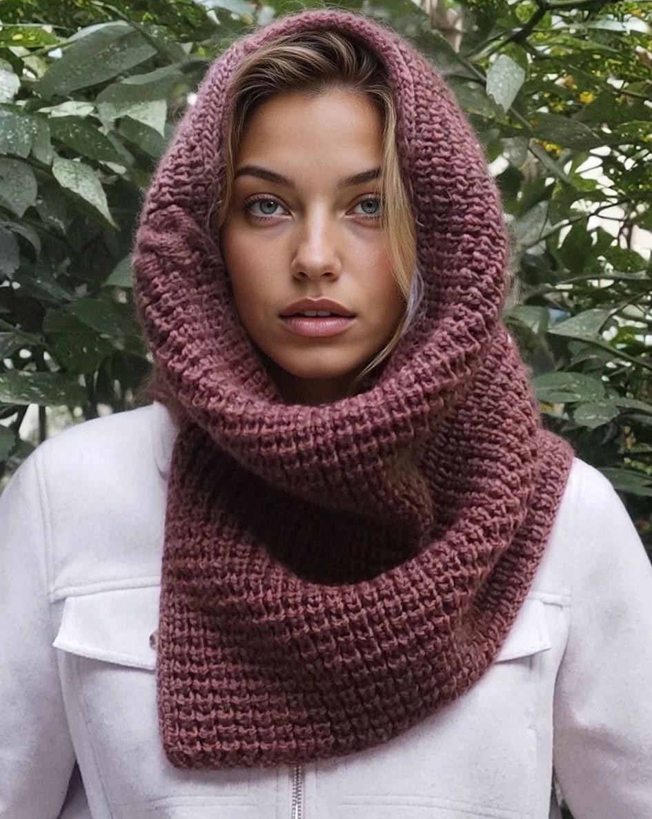 Снуд-капюшон спицами