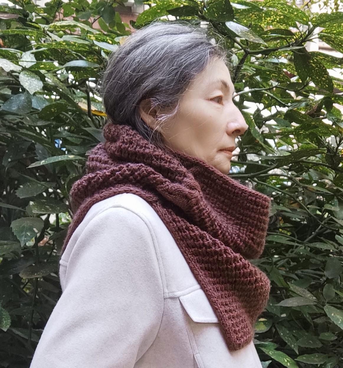 Снуд-капюшон спицами