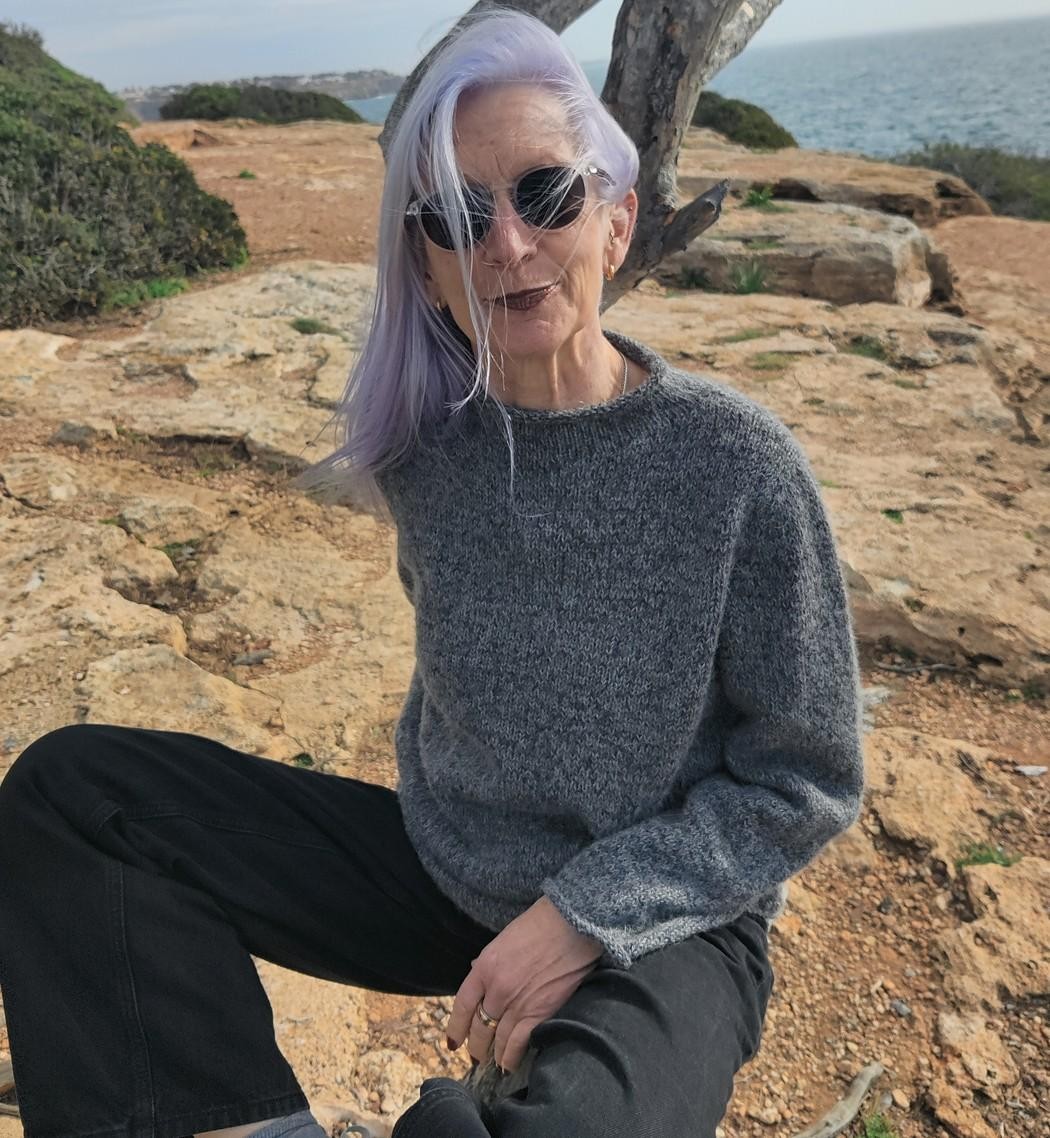 Кашемировый свитер спицами