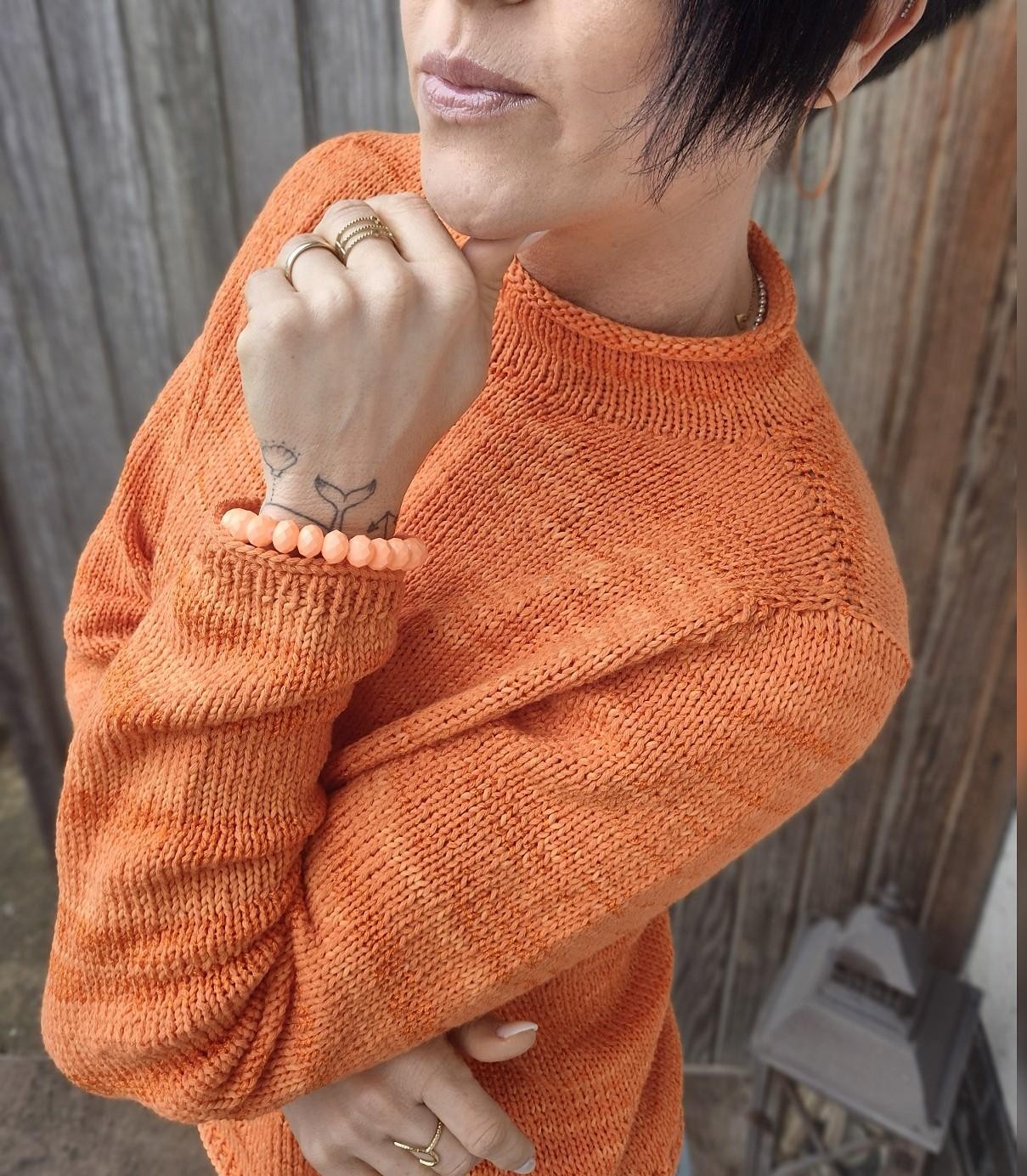 Кашемировый свитер спицами