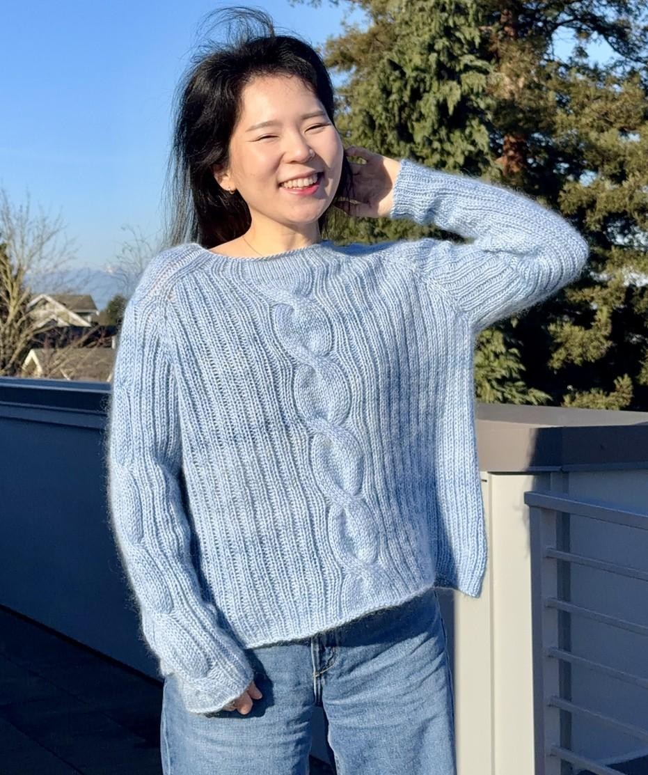 Красивый свитер спицами