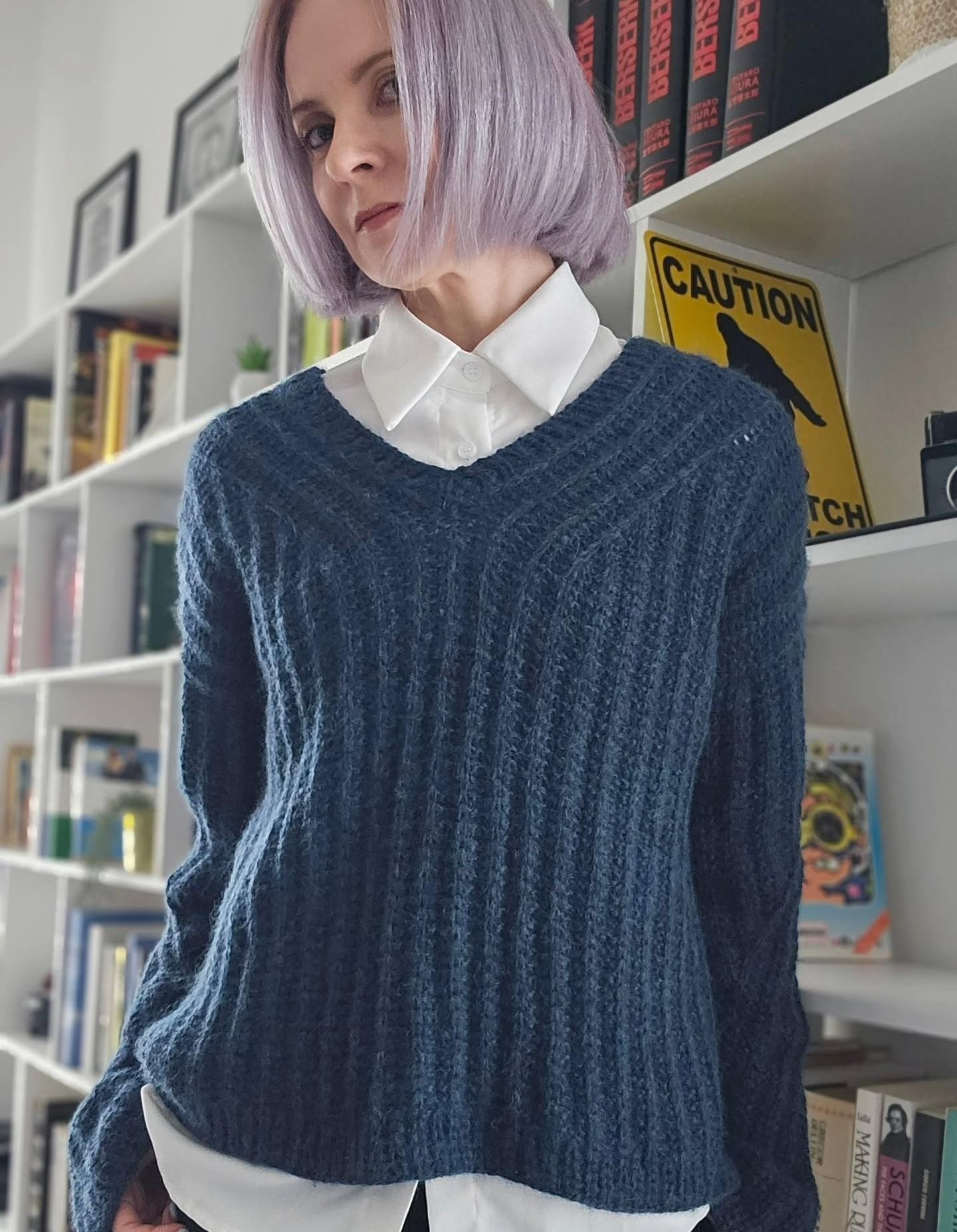 Красивый пуловер спицами