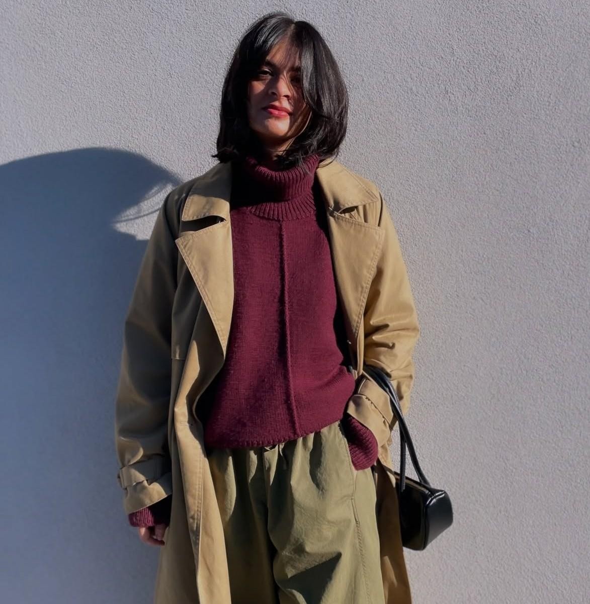 Свитер с японским плечом