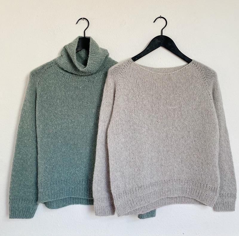 Базовый свитер-реглан спицами