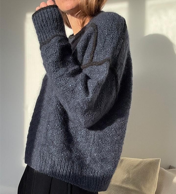 Интересный свитер спицами