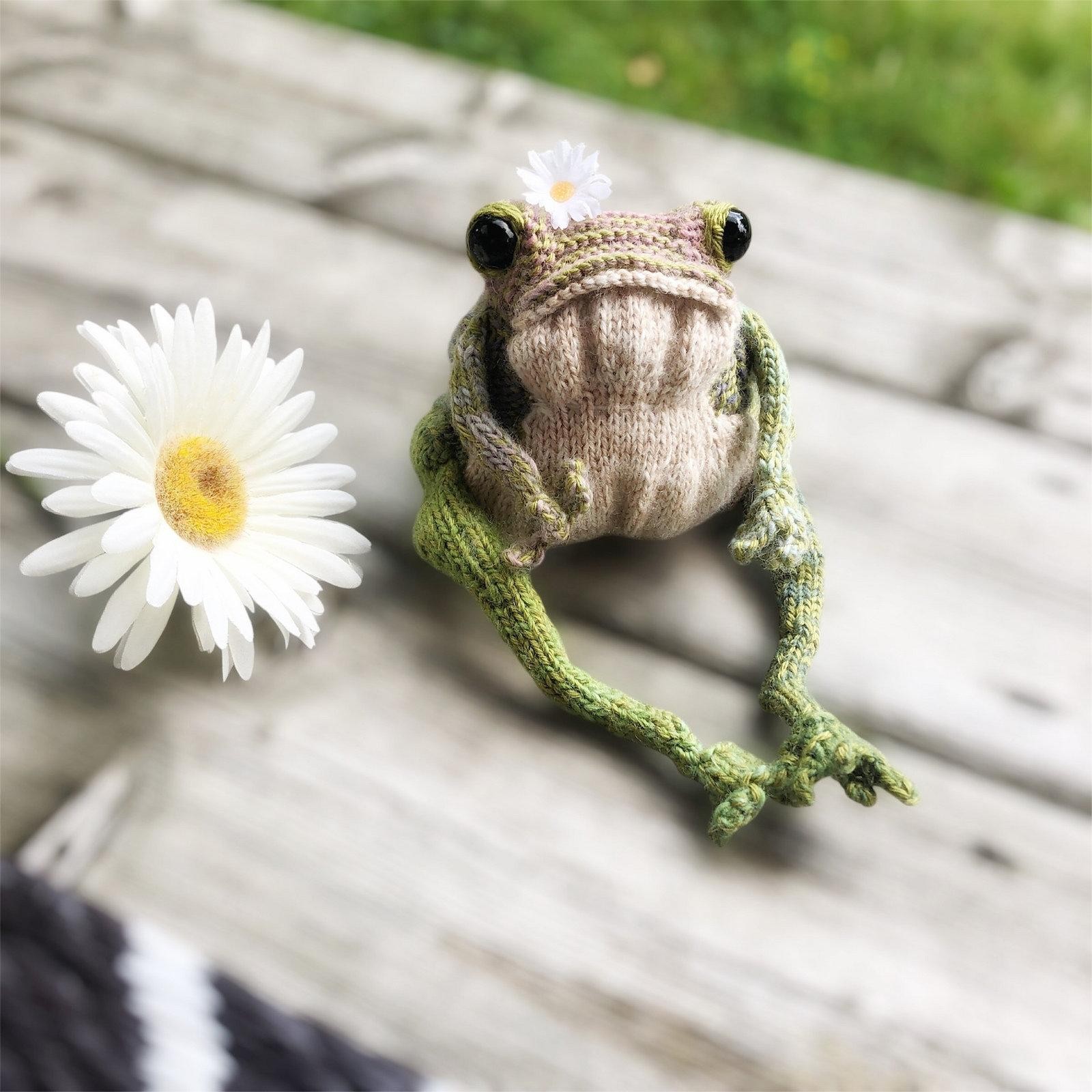 Лягушка спицами МК