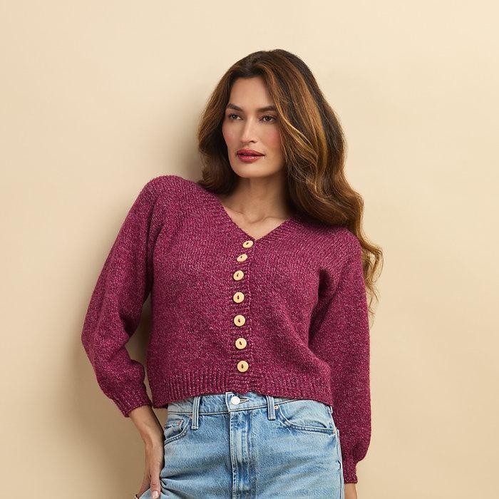 Кардиган вязаный спицами сверху Cozy Atlas Cardigan