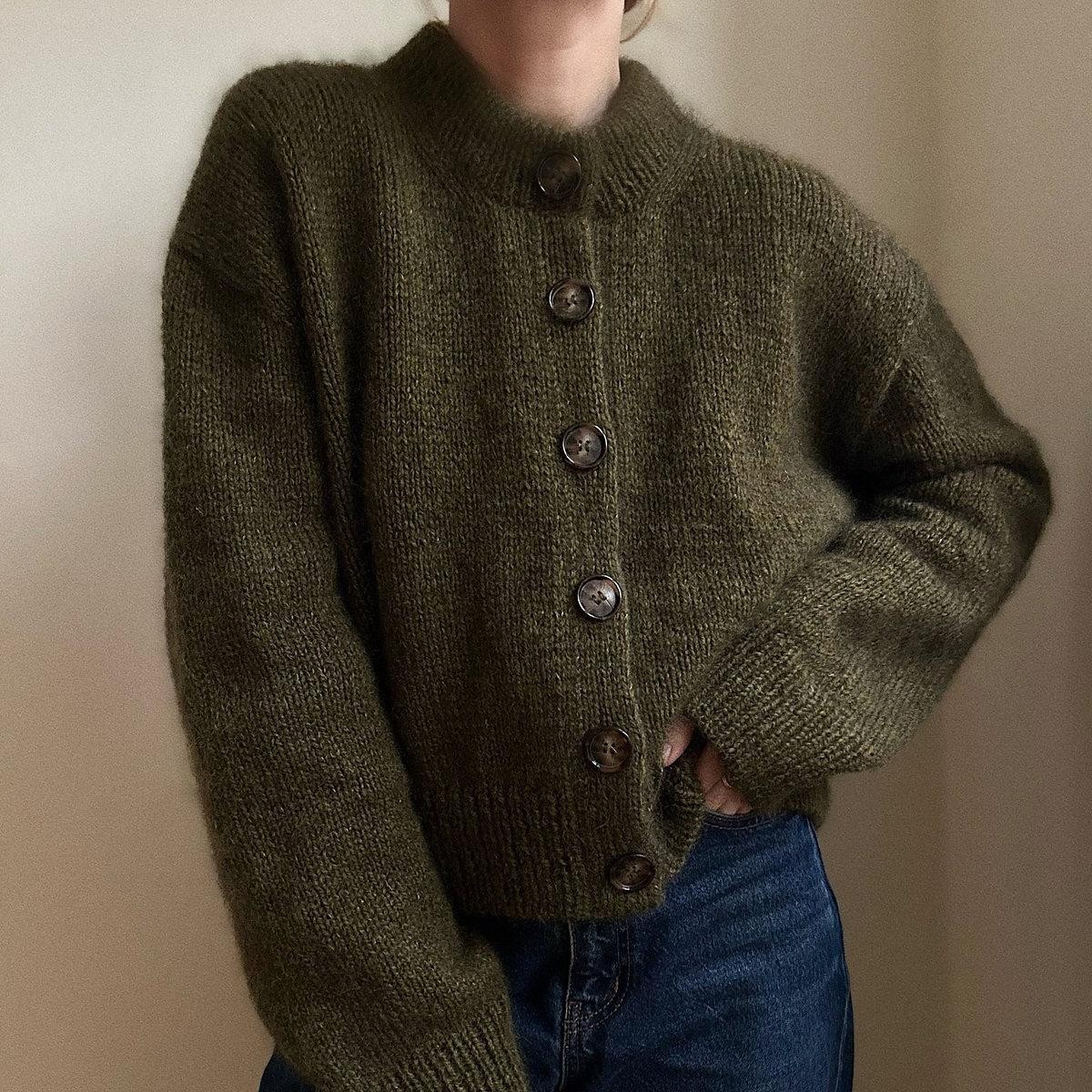 Кардиган оверсайз с японским плечом спицами Cardigan No. 11