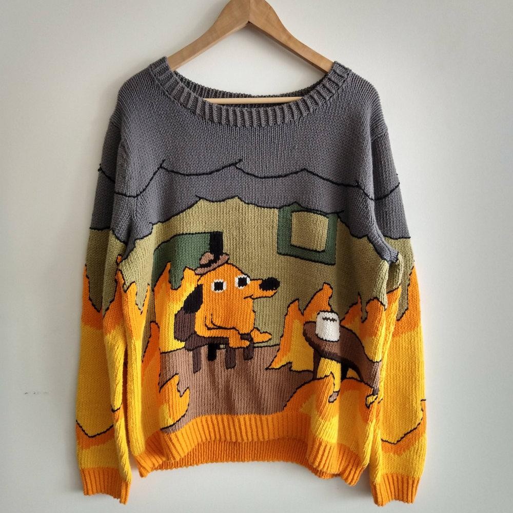 Свитер с мемной собакой A Fine Sweater