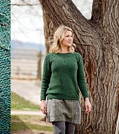 Вязание спицами пуловер с листьями фото и описание