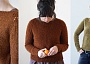 Пуловер с ажурным регланом спицами описание