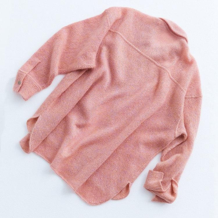 Рубашка оверсайз из мохера с описанием