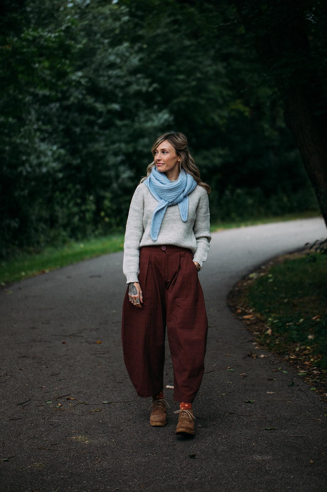 Шаль шарф спицами