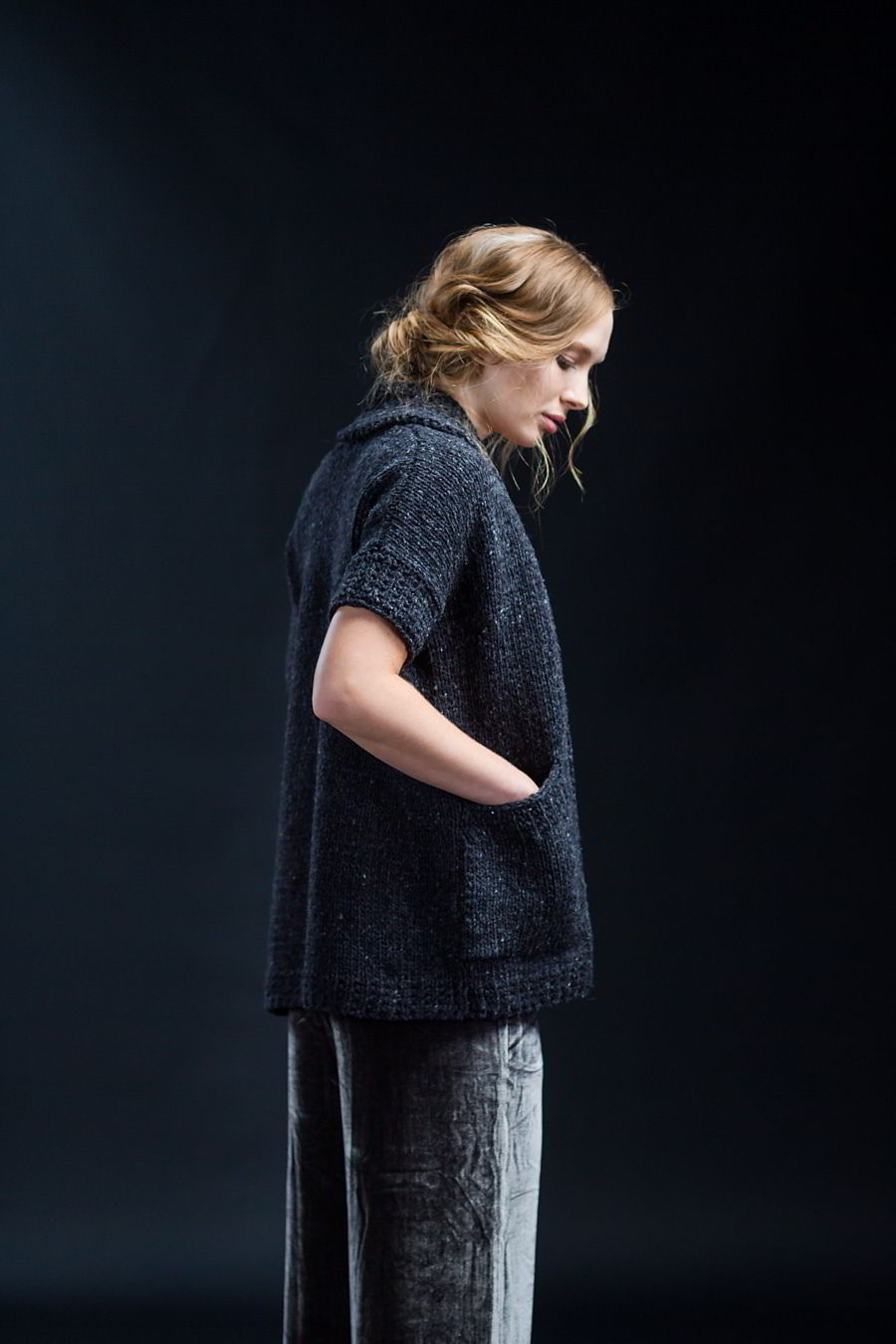 Кардиган с короткой планкой проймы