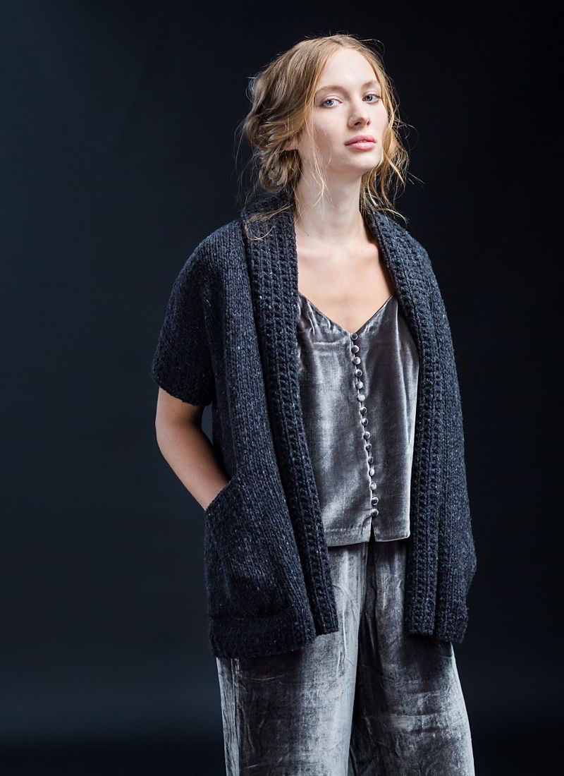 Кардиган из толстой пряжи