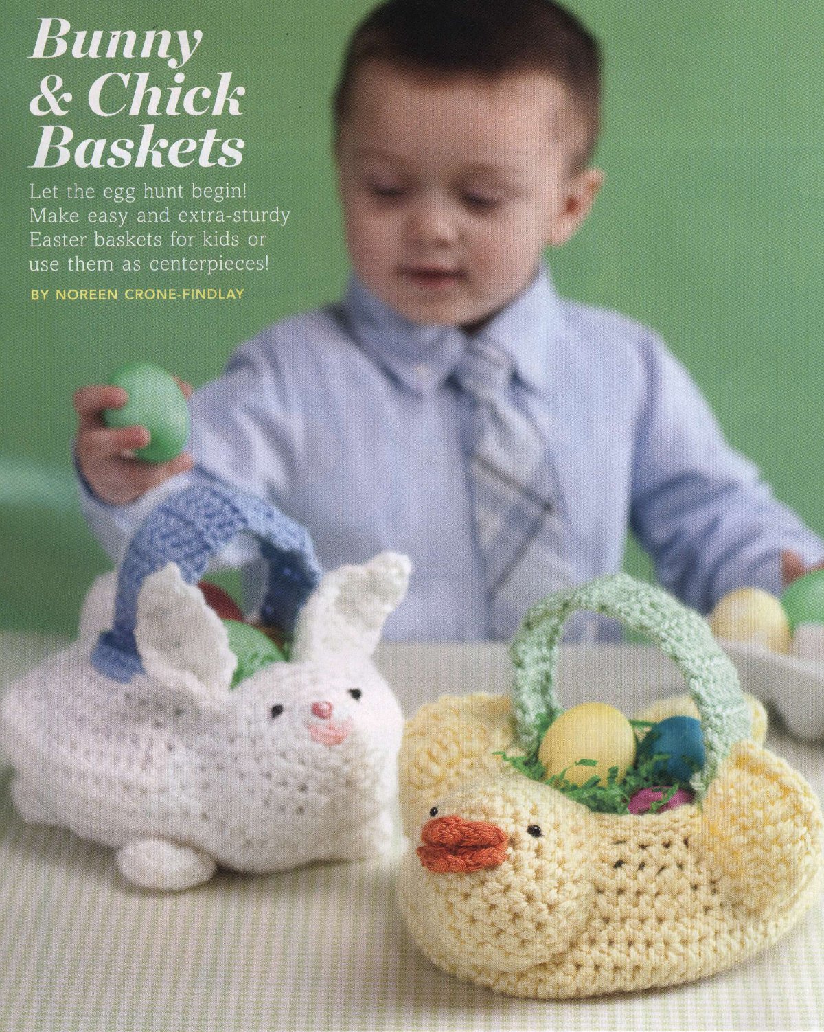 Вязание к Пасхе корзиночек Bunny & Chick