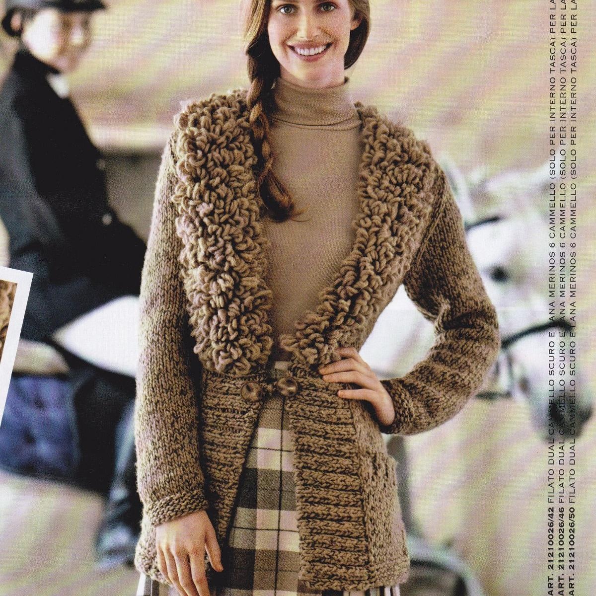 Вязание жакета с воротником Мех, Mani di Fata, 10, 2012