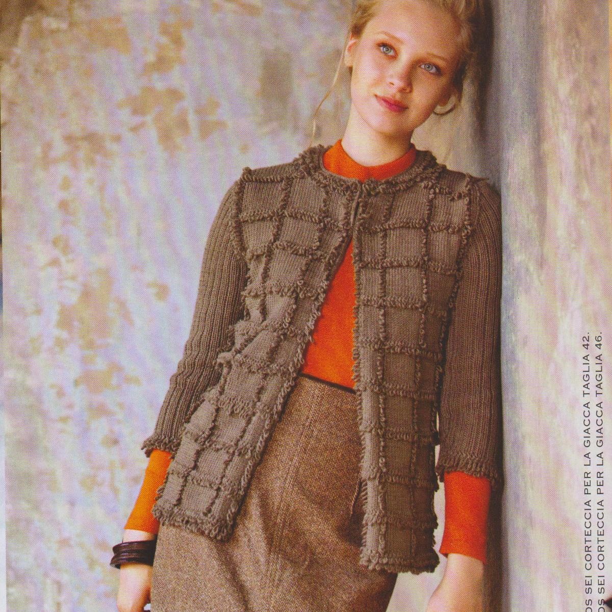 Вязание жакета с бахромой Riquadri, Mani di Fata, 2012, 11