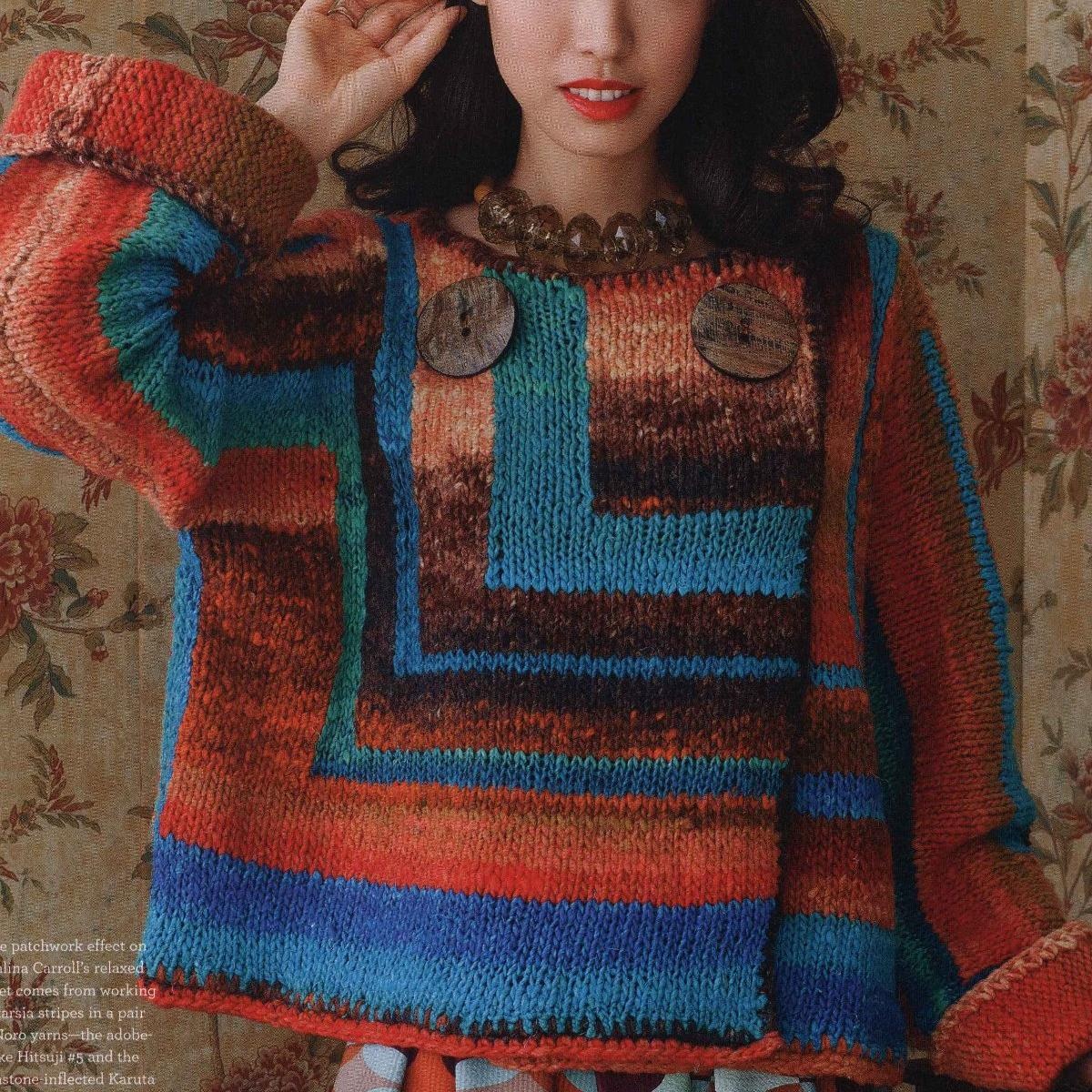 Вязание жакета пэчворк