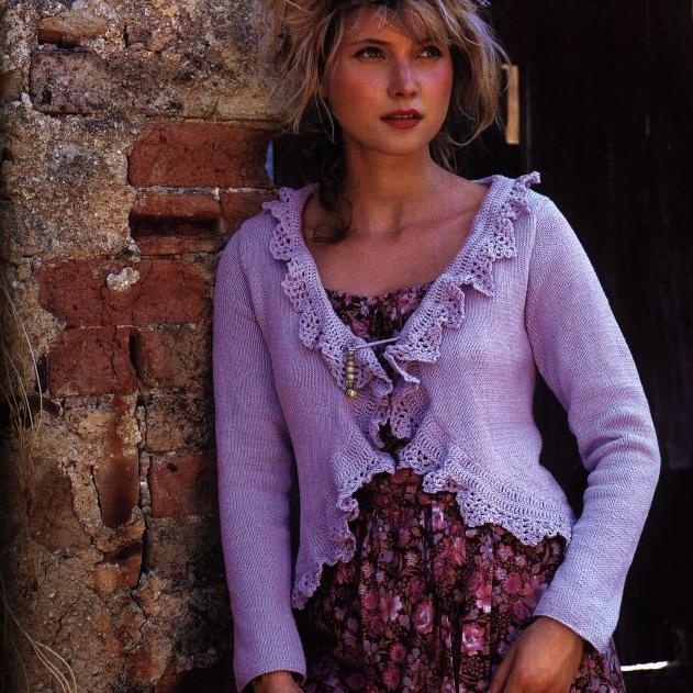 Вязание жакета с оборками Jasmine, Rowan 39