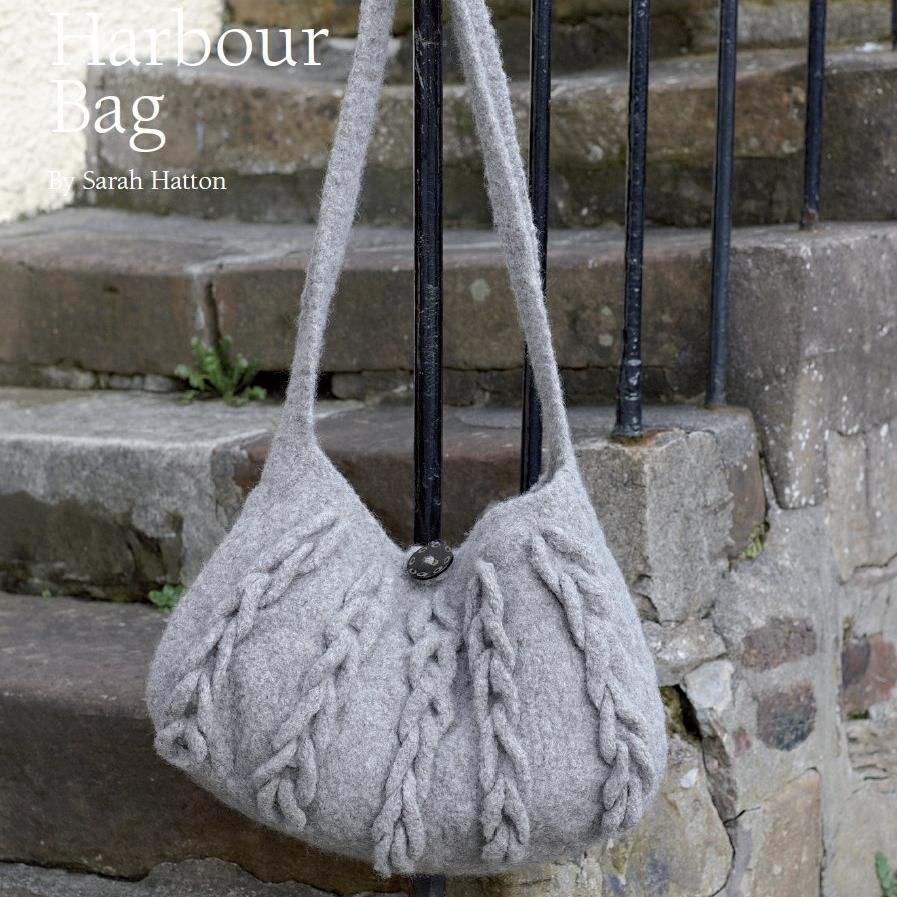 Вязание сумки спицами Harbour из Rowan 52