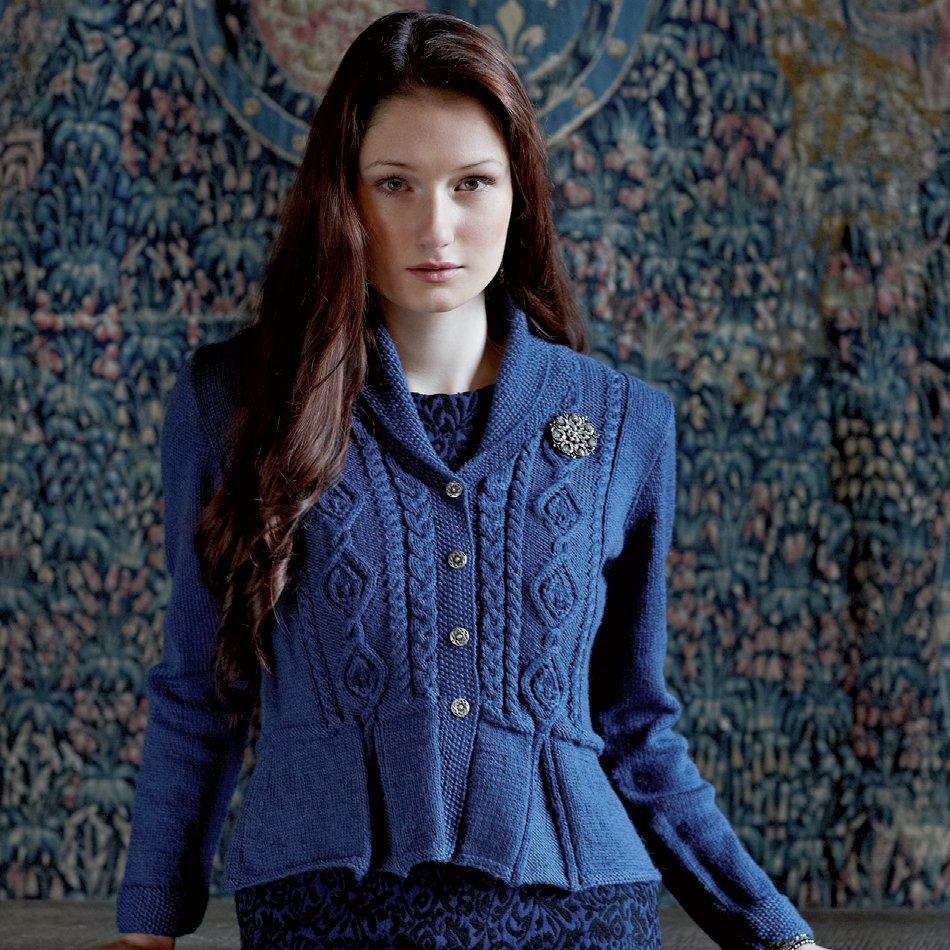 Вязание жакета с баской Purcell, Rowan 54