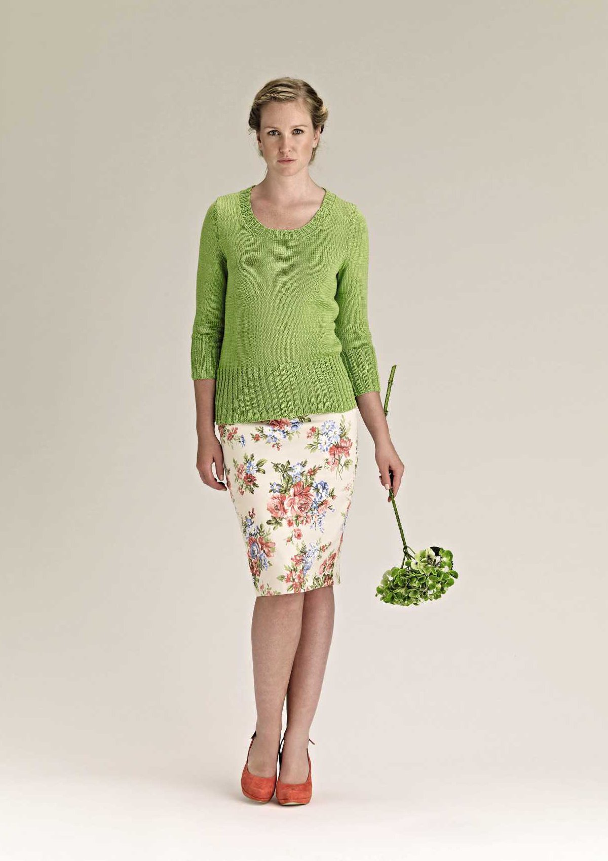 Вязание джемпера Aspen, Simple Shapes Cotton Glace