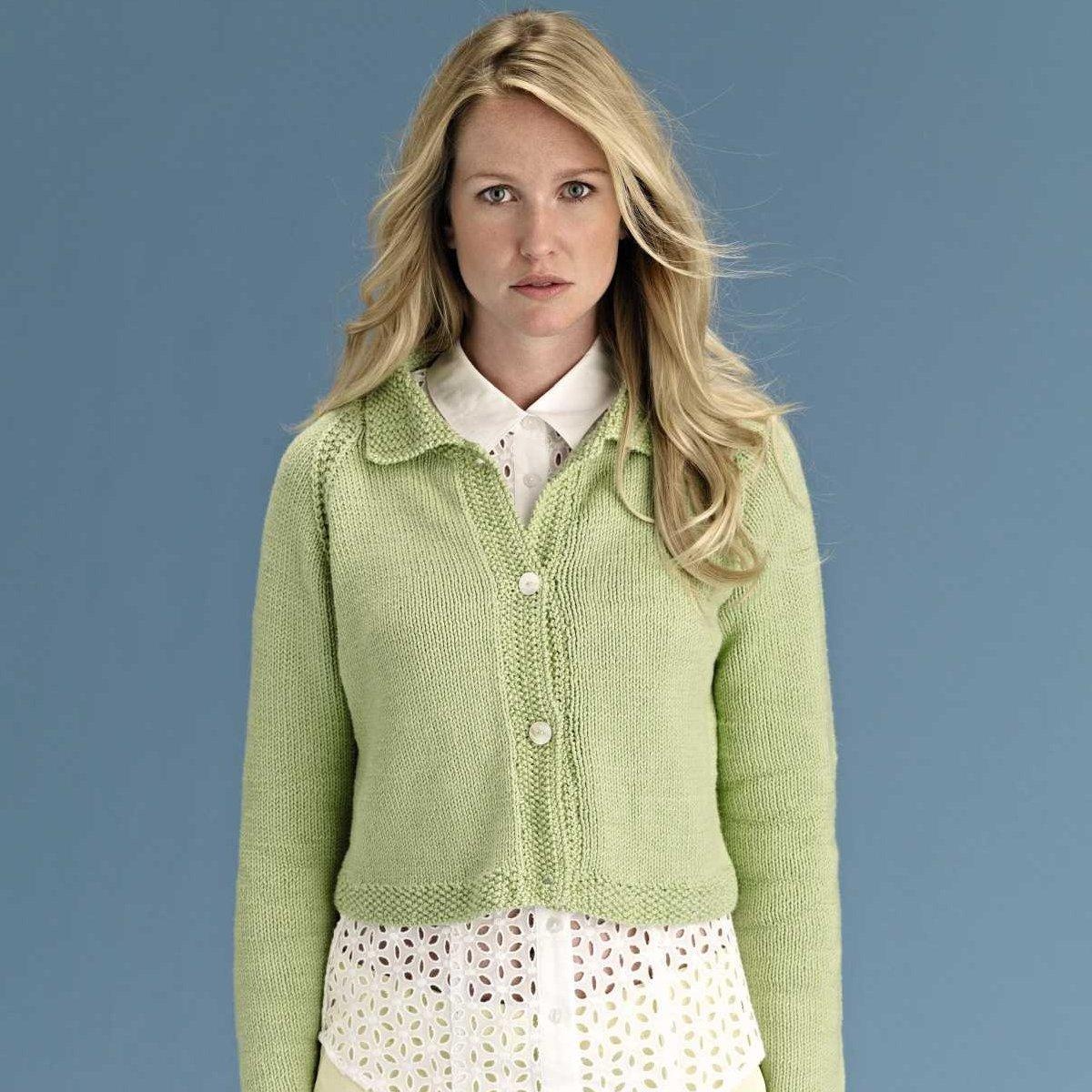 Короткий жакет спицами Bel