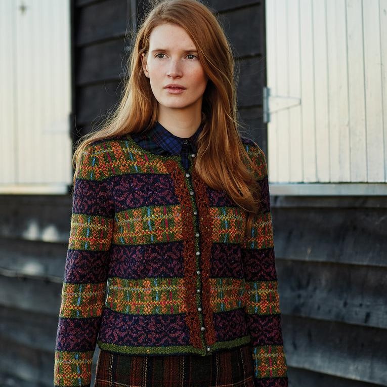 Вязание жакета жаккардовым узором Parsley, Windswept
