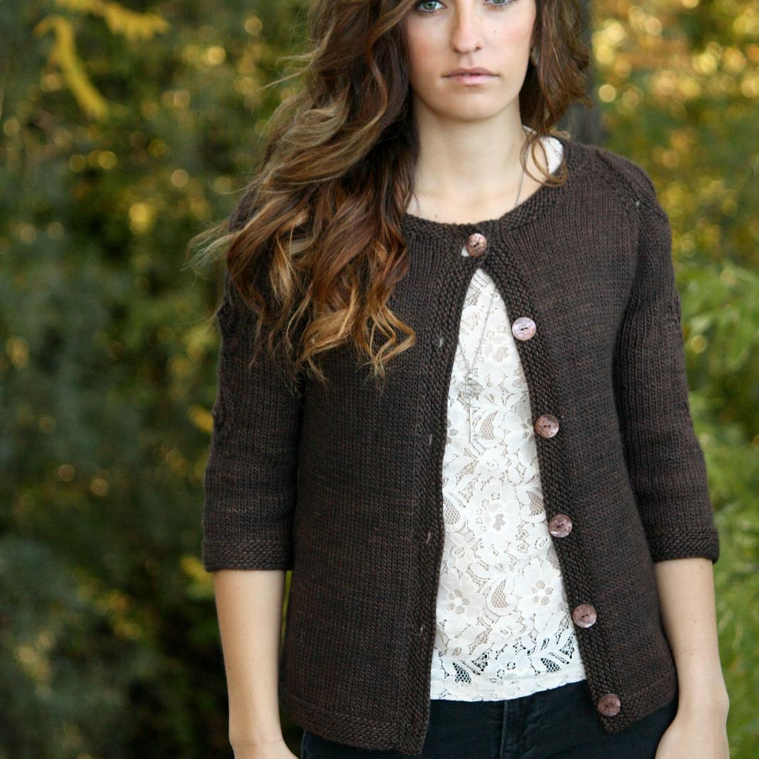 Вязание жакета с ажурной косой Entangled Vines, Alana Dakos