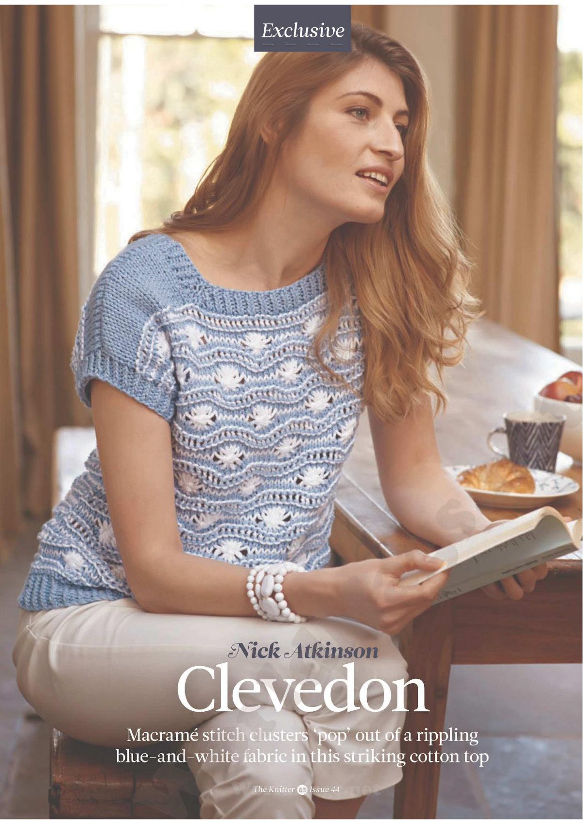Вязание кофточки с элементами макраме Clevedon