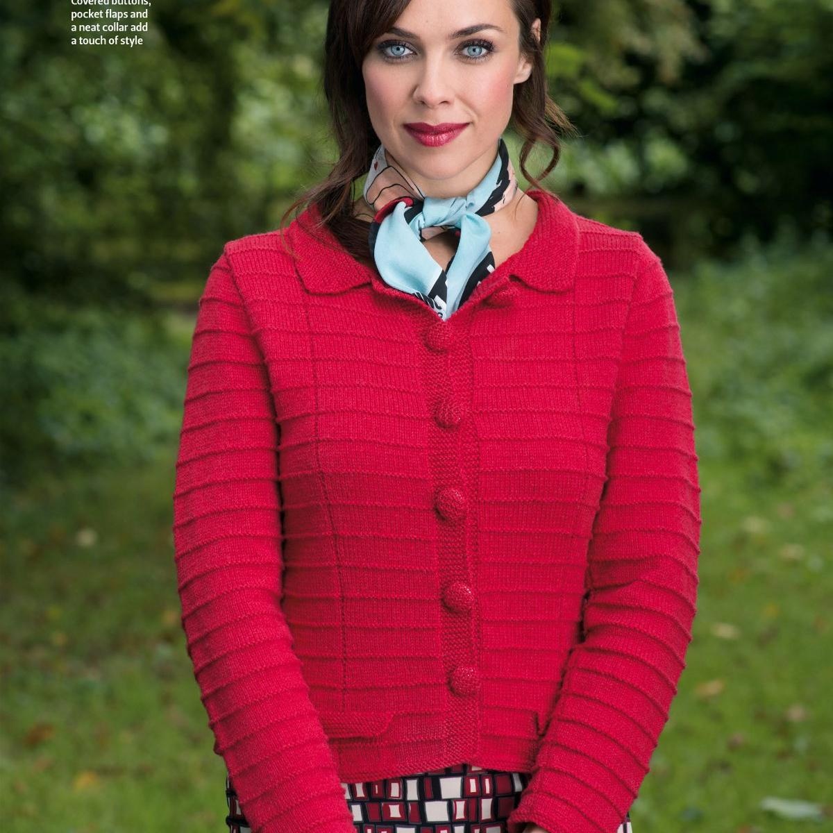 Вязание винтажного жакета спицами Titian, The Knitter 65