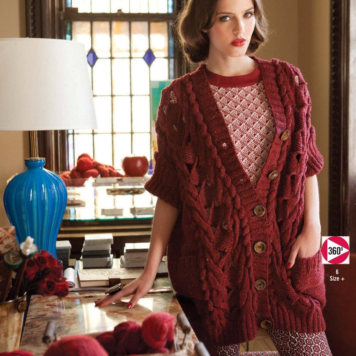 Вязание жакета с коротким рукавом Short Sleeve, модель 6, Vogue winter 2012-2013