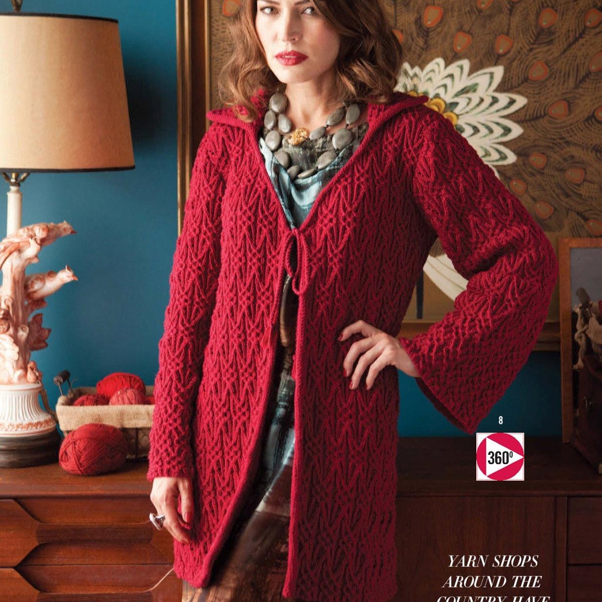 Вязание жакета Textured, модель 8, Vogue winter 2012-2013