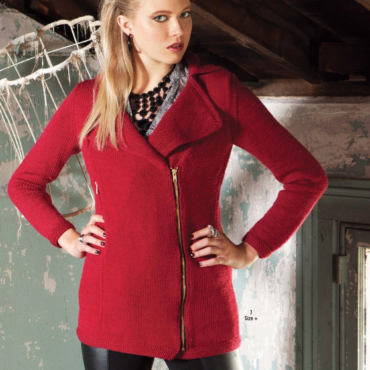 Вязание мото жакета 7 Moto, Vogue winter 2013-2014