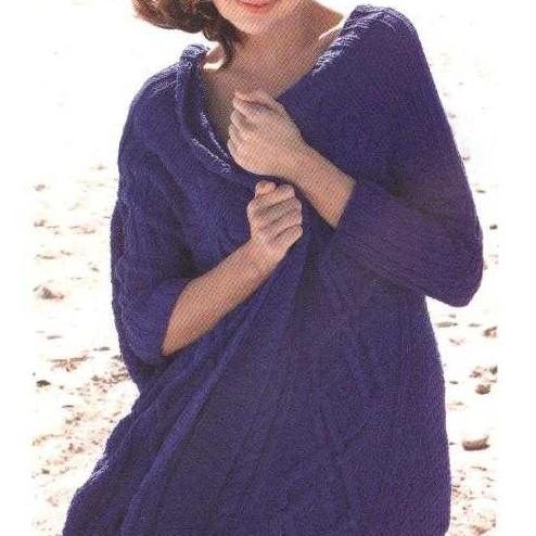 Широкий женский жакет спицами