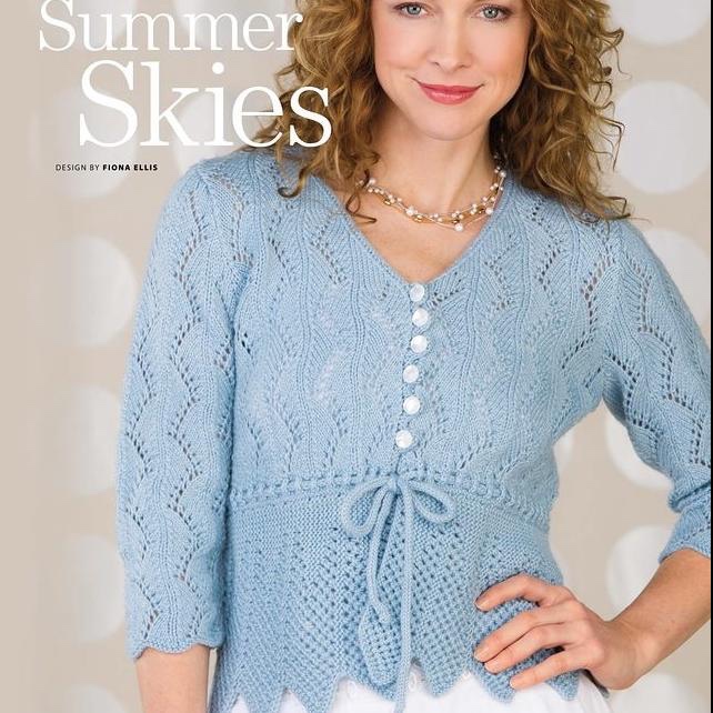 Вязание спицами летнего жакета для женщин SUMMER SKIES