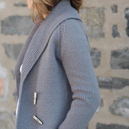 Жакет с шалевым воротником и лацканами